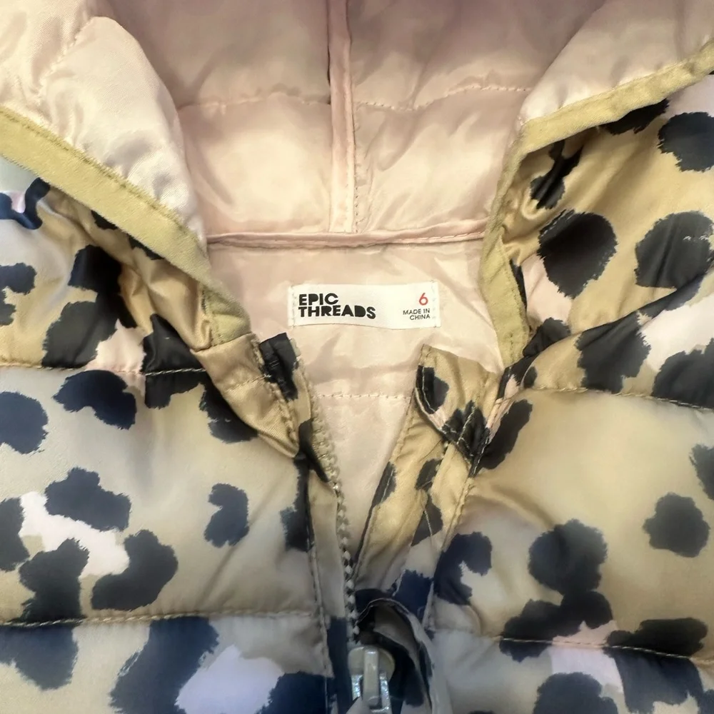 Epic Threads Animal Print Hooded Jacket